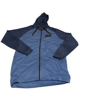 Nike Blue DRI-FIT LARGE TALL MENS ZIP UP HOODIE YOUNG MENS